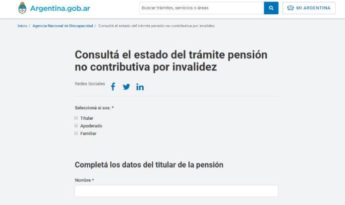 Seguimiento de expediente pensión no contributiva Consulta online